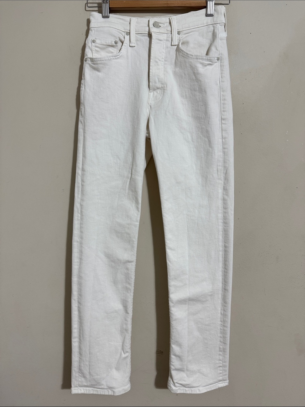 Mother Denim The Tomcat Ankle Jeans Cream Puff Straight-Leg size 25 Premium Chic